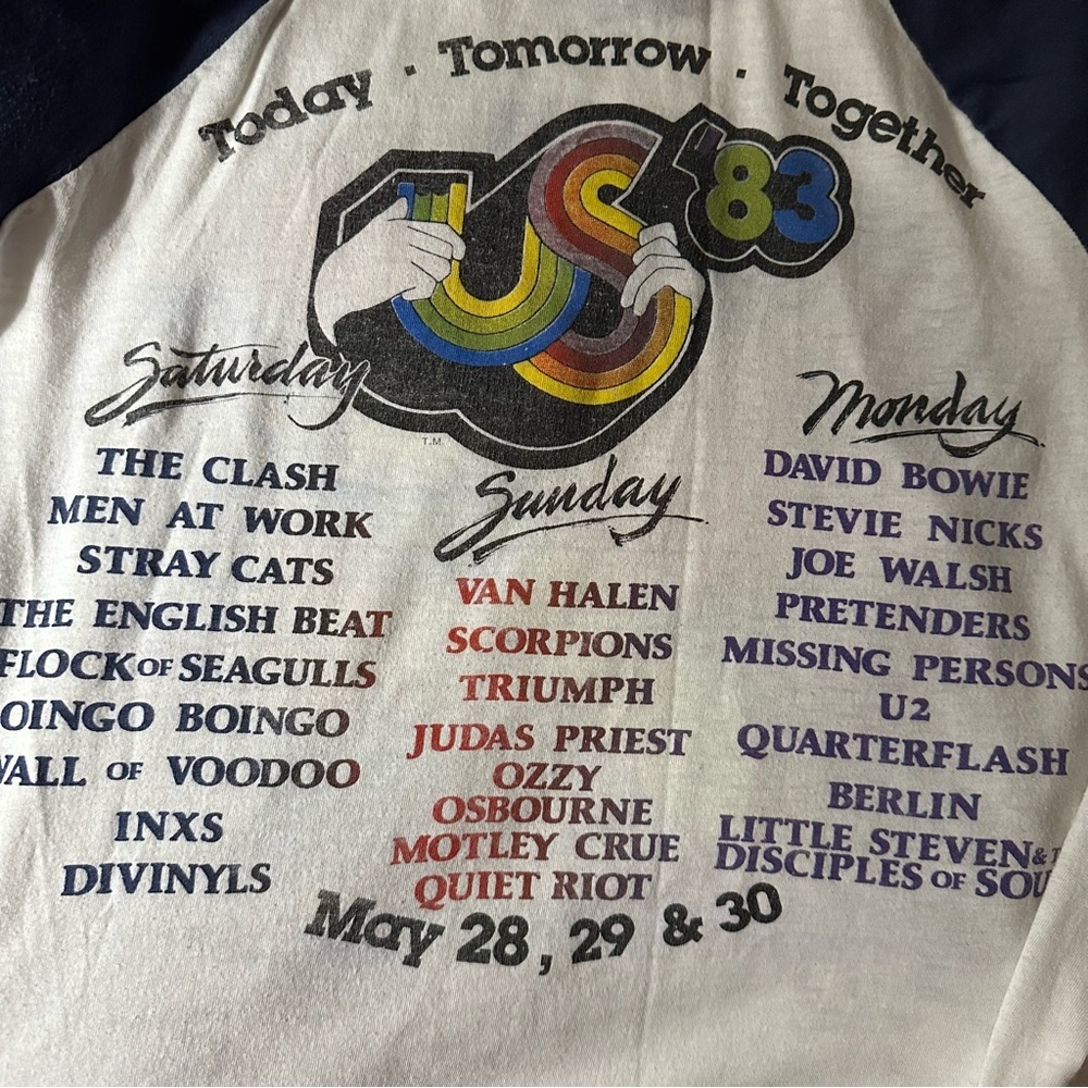 Vintage Original 1983 US Festival Rock Concert Tee Size Small - Picture 10 of 11